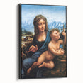 Black and white vintage poster art of a landscape painting on framed canvas, suitable for bedroom wall decor.