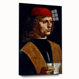 Acrylic print of Leonardo da Vinci's artwork in muted earth tones, ideal for bedroom or dining room decor.