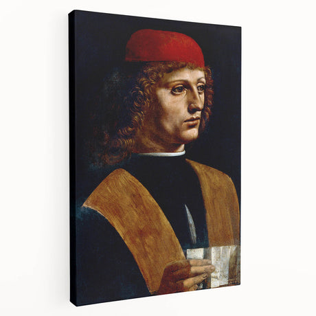 Leonardo da Vinci's artwork on stretched canvas, featuring Renaissance style, ideal for kitchen wall art.