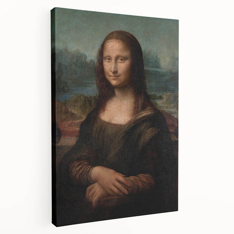 Leonardo da Vinci-inspired artwork on stretched canvas, featuring muted earth tones, ideal for kitchen wall art.