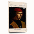 Acrylic print of Leonardo da Vinci's art, featuring muted earth tones, ideal for dining room decor.