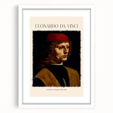Extra large wall art for living room featuring a textured abstract print of Leonardo da Vinci's design in a white frame.