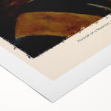 Art deco poster featuring a monochromatic Leonardo da Vinci sketch, printed on rolled canvas, suitable for dining room walls.