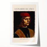 Early Masters' Leonardo da Vinci-themed rolled print featuring floral elements in earth tones.