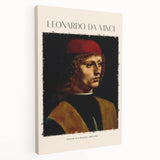 Leonardo da Vinci-inspired artwork on stretched canvas, featuring monochrome sketches, ideal for kitchen wall art.