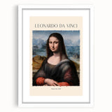 Extra large framed wall art of an abstract representation of Leonardo da Vinci’s work in muted earth tones.