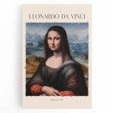 Black and white print of Leonardo da Vinci's sketch on stretched canvas, ideal for kitchen art.