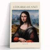 Black and white stretched canvas of Leonardo da Vinci's sketches, ideal for kitchen wall art or bedroom ambiance.