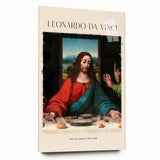 Acrylic print of a large abstract interpretation of Leonardo da Vinci's works, with muted earth tones.