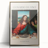 Mid-century modernist art featuring a Leonardo da Vinci-inspired design in gold tones on acrylic, ideal for nursery wall art.