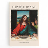 Black and white stretched canvas featuring a detailed Leonardo da Vinci sketch, ideal for kitchen art.