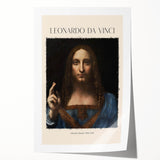 Early Masters series, a rolled print featuring Leonardo da Vinci's floral sketches in muted earth tones.