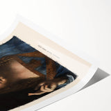 Extra large wall art featuring line art flowers in black on a white background, rolled print format.