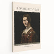 Leonardo da Vinci-inspired artwork on stretched canvas featuring muted earth tones, ideal for kitchen wall art.