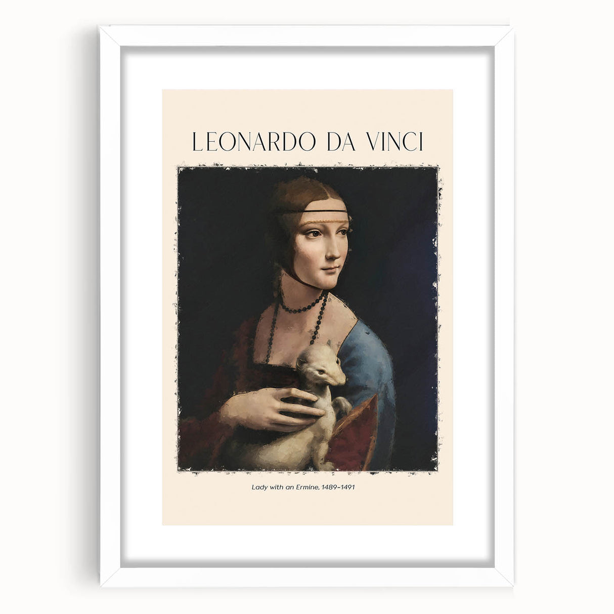 Extra large framed wall art featuring an abstract interpretation of a Leonardo da Vinci design in muted earth tones.