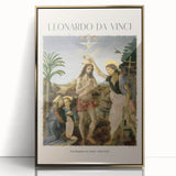 Mid-century modernist art of a Leonardo da Vinci design in a gold framed acrylic, ideal for nursery wall art.