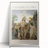 Mid-century modernist art of Leonardo da Vinci design in white acrylic frame, ideal for nursery wall art.