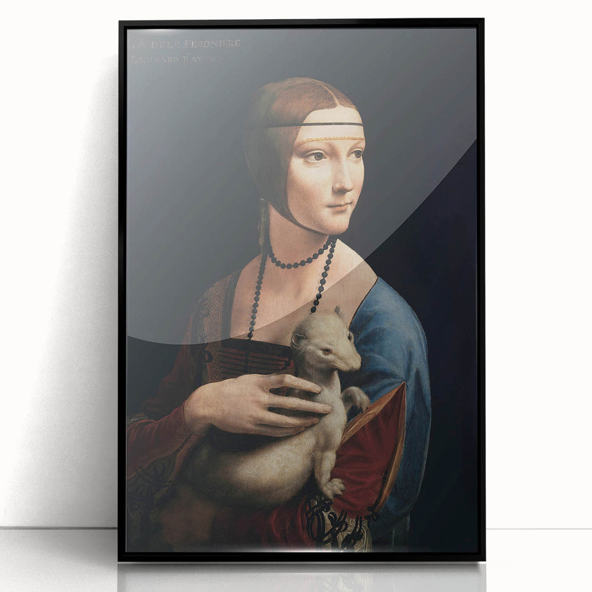 Large abstract wall art featuring mid-century modernist influences in black and white tones, acrylic framed.