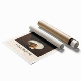 Extra large rolled print of a floral art piece in muted earth tones, suitable for classy bathroom or large living room decor.