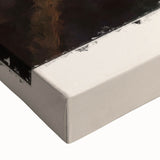 Black and white landscape art painting on stretched canvas, featuring a detailed classic scene, ideal for bedroom wall decor.