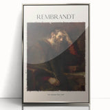 Acrylic print of a Rembrandt-inspired art deco design in silver frame, ideal for modern art wall decor in a nursery.