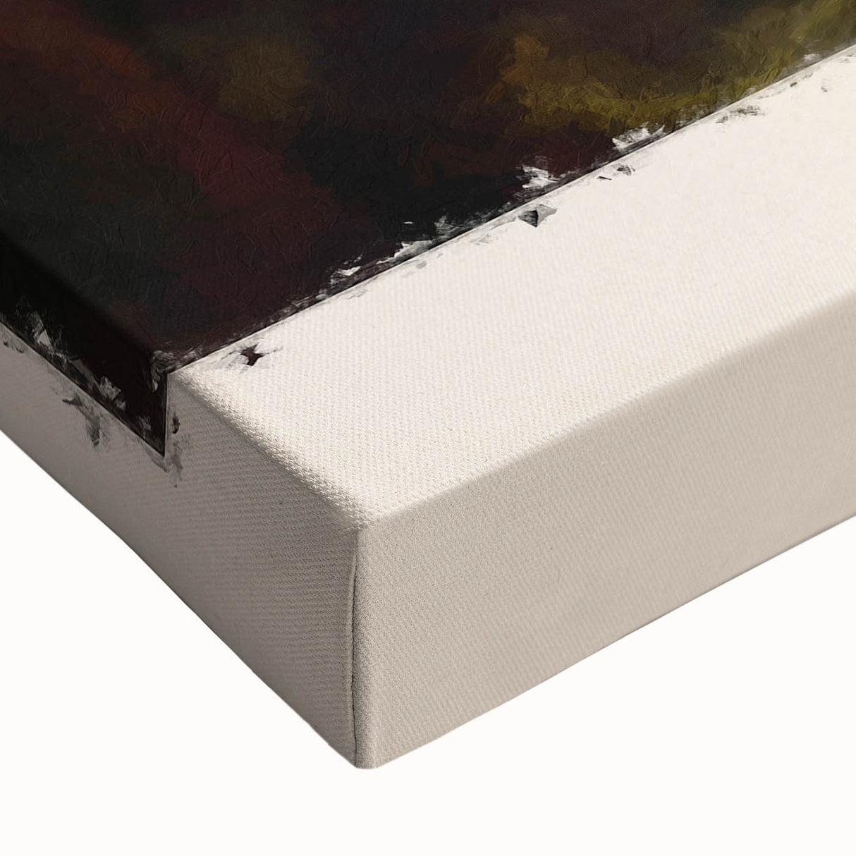 Large art of a black and white landscape painting on stretched canvas, ideal for bedroom wall decor.