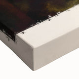 Large art of a black and white landscape painting on stretched canvas, ideal for bedroom wall decor.