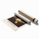 Extra large rolled canvas featuring a floral art design in muted earth tones.