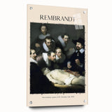 Acrylic print of Rembrandt-inspired artwork, featuring dark earth tones in a classic style.