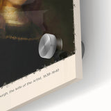 Large abstract wall art in mid-century modernist style on acrylic glass, featuring muted earth tones.