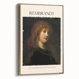 Framed canvas featuring a vintage-style landscape art painting with muted earth tones.