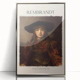 Art deco poster featuring a silver-framed acrylic print of early masters, with muted tones, ideal for nursery wall art.