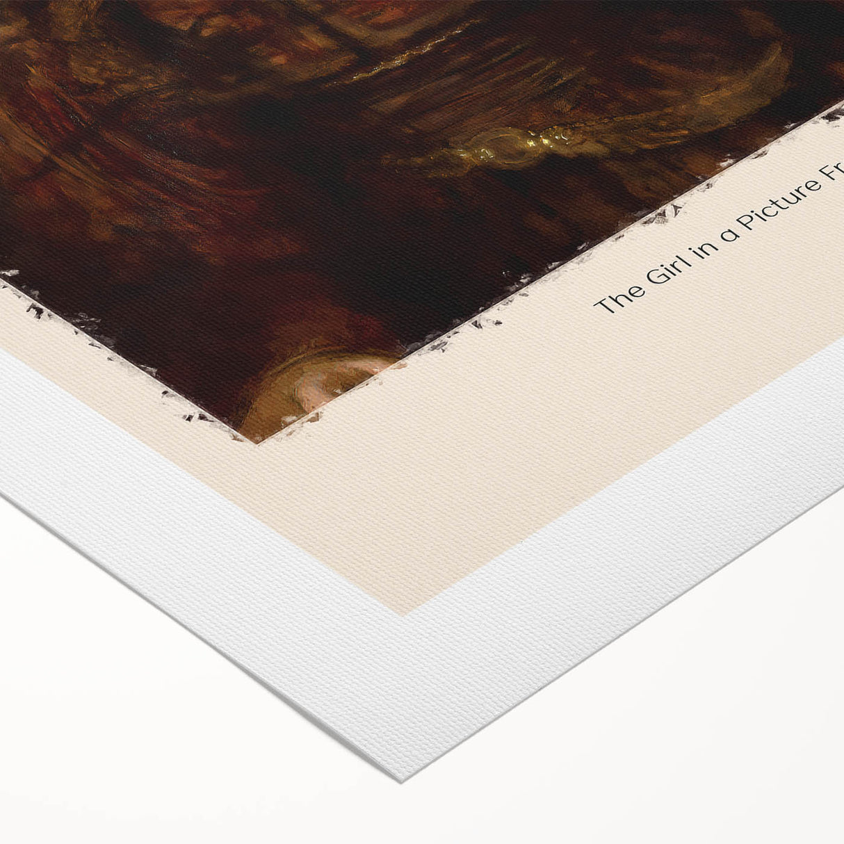 Art deco poster featuring a Rembrandt-inspired design on rolled canvas, suitable for dining room walls.