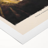 Art deco poster featuring a detailed Rembrandt design on rolled canvas, suitable for dining room wall art.