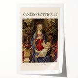 Extra large rolled print of Sandro Botticelli's floral design in muted earth tones.