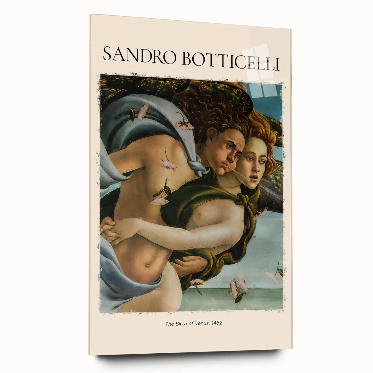 Acrylic print of Sandro Botticelli's design featuring Renaissance style, ideal for bedroom or dining room art.