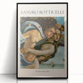 Large abstract wall art featuring mid-century modernist influences, in a black framed acrylic.
