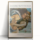 Mid-century modernist art featuring a Sandro Botticelli design in a gold framed acrylic, ideal for nursery wall art.