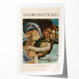 Rolled print of Sandro Botticelli-inspired floral art in soft pastel hues.