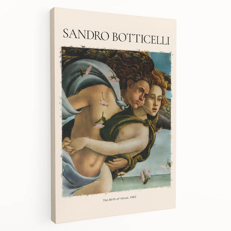 Renaissance style painting by Sandro Botticelli on stretched canvas, featuring soft pastel hues, ideal for kitchen wall art.