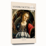 Side view of a large acrylic print of Sandro Botticelli’s artwork, featuring soft pastel tones.