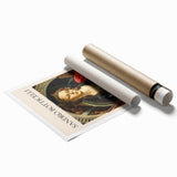 Extra large rolled print of Sandro Botticelli's floral art, featuring soft pastel tones, ideal for classy bathroom wall art.