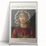 A framed acrylic print of Sandro Botticelli's artwork in mid-century modernist style, featuring pastel shades.