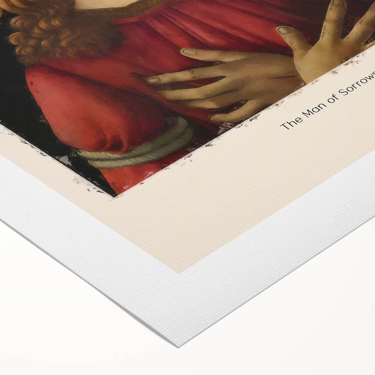 Art deco poster featuring a minimalist Sandro Botticelli design in muted tones on rolled canvas.