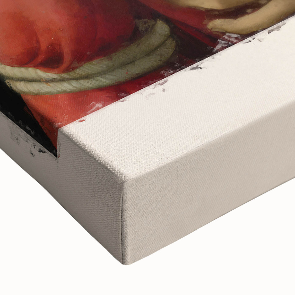 Black and white landscape art painting on stretched canvas, displaying early Renaissance style, ideal for bedroom wall art.