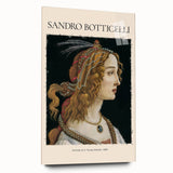 Side view of a large acrylic print featuring Sandro Botticelli's artwork, ideal for bedroom or dining room decor.