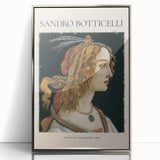 Framed acrylic print of Sandro Botticelli's artwork in muted colors, suitable for nursery wall art or modern decor.