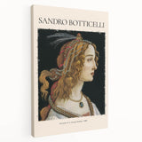 Renaissance-inspired artwork by Sandro Botticelli on a large stretched canvas.