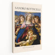 Side view of a stretched canvas featuring a Sandro Botticelli inspired design, ideal for kitchen wall art.