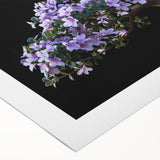 Botanical bonsai tree wall art design on rolled canvas, showcasing vibrant floral details and intricate patterns, ideal for home decor or nature enthusiasts.